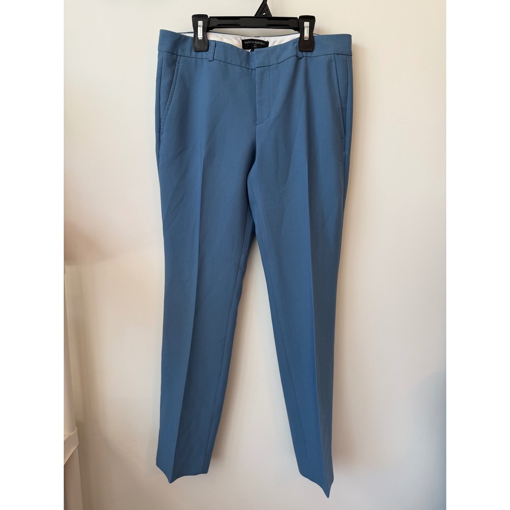 Banana Republic Ryan Fit Slim Leg Trousers Blue Dress Pants Women Size 6